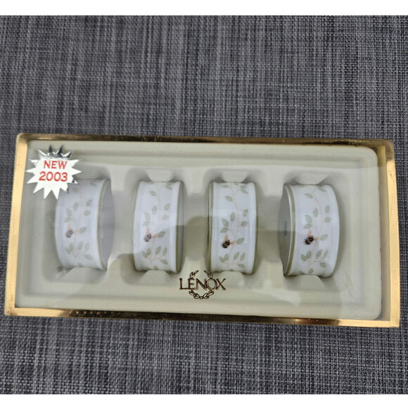 Lenox Other - Lenox Butterfly Meadow Set Of 4 Napkin Rings 2003